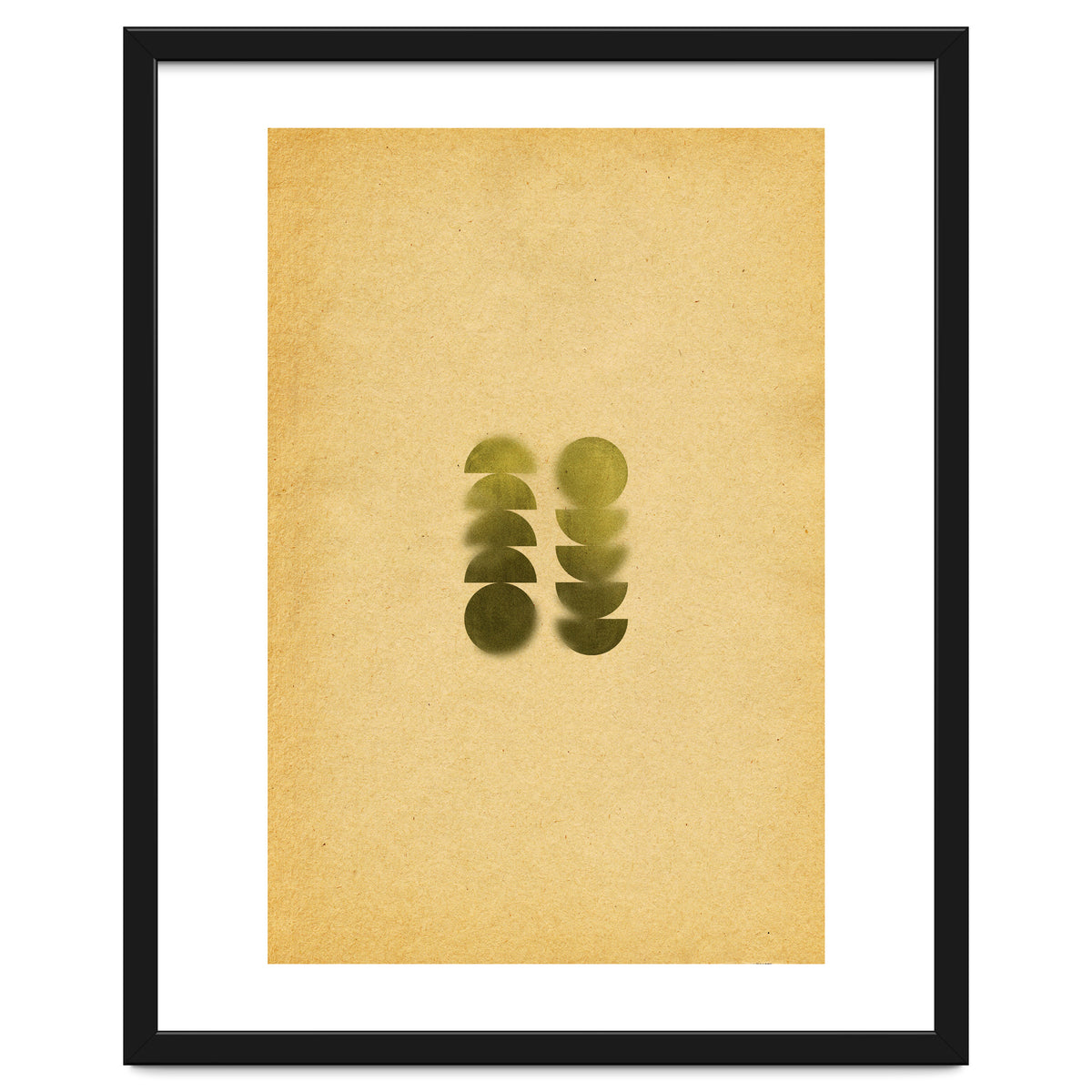 Green blurry geometric shapes