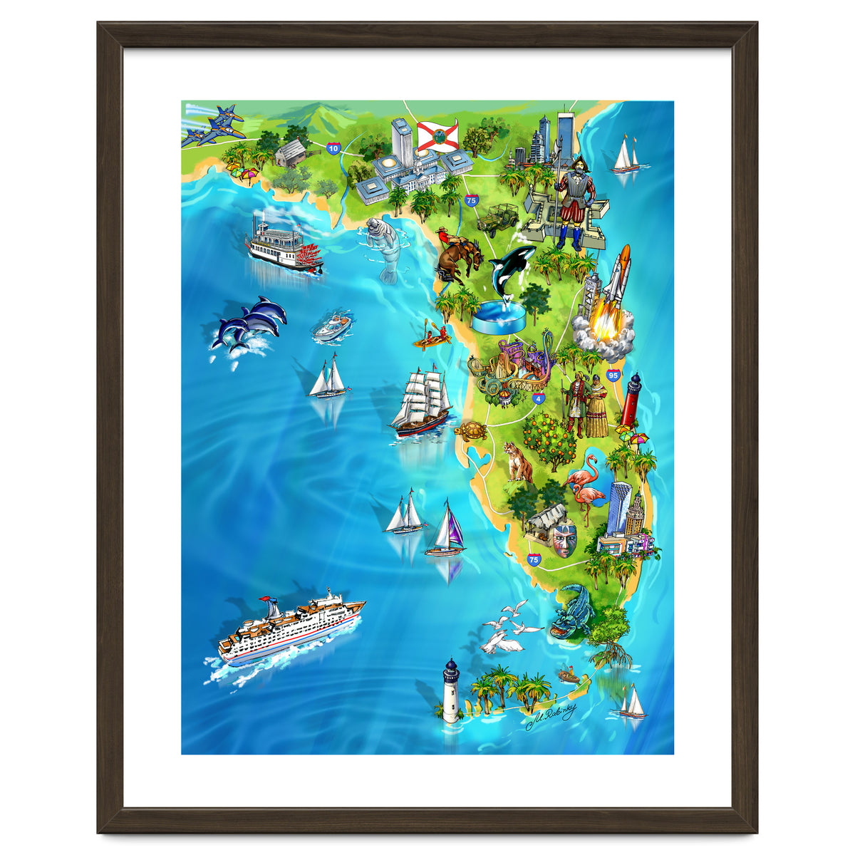 Florida Illustrated Map