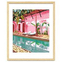 Vacay Villa | Blush Pink Summer Architecture | Tropical Travel Building | Palm Bohemian Resort