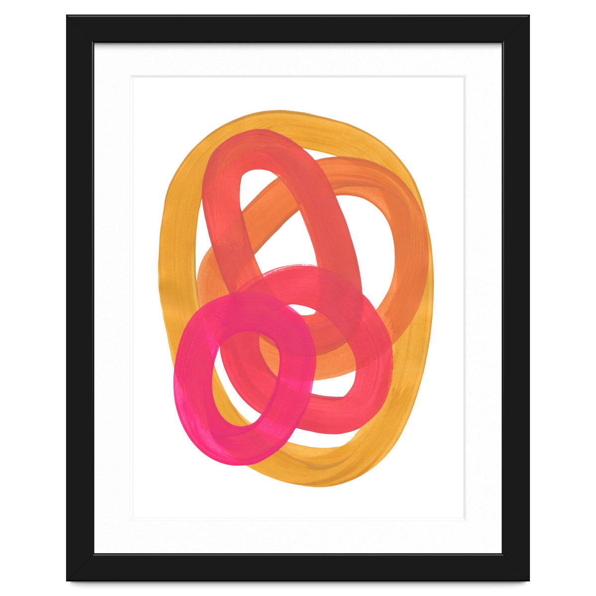 Warm Candy Colors Magenta Yellow Nesting Circles Ombre