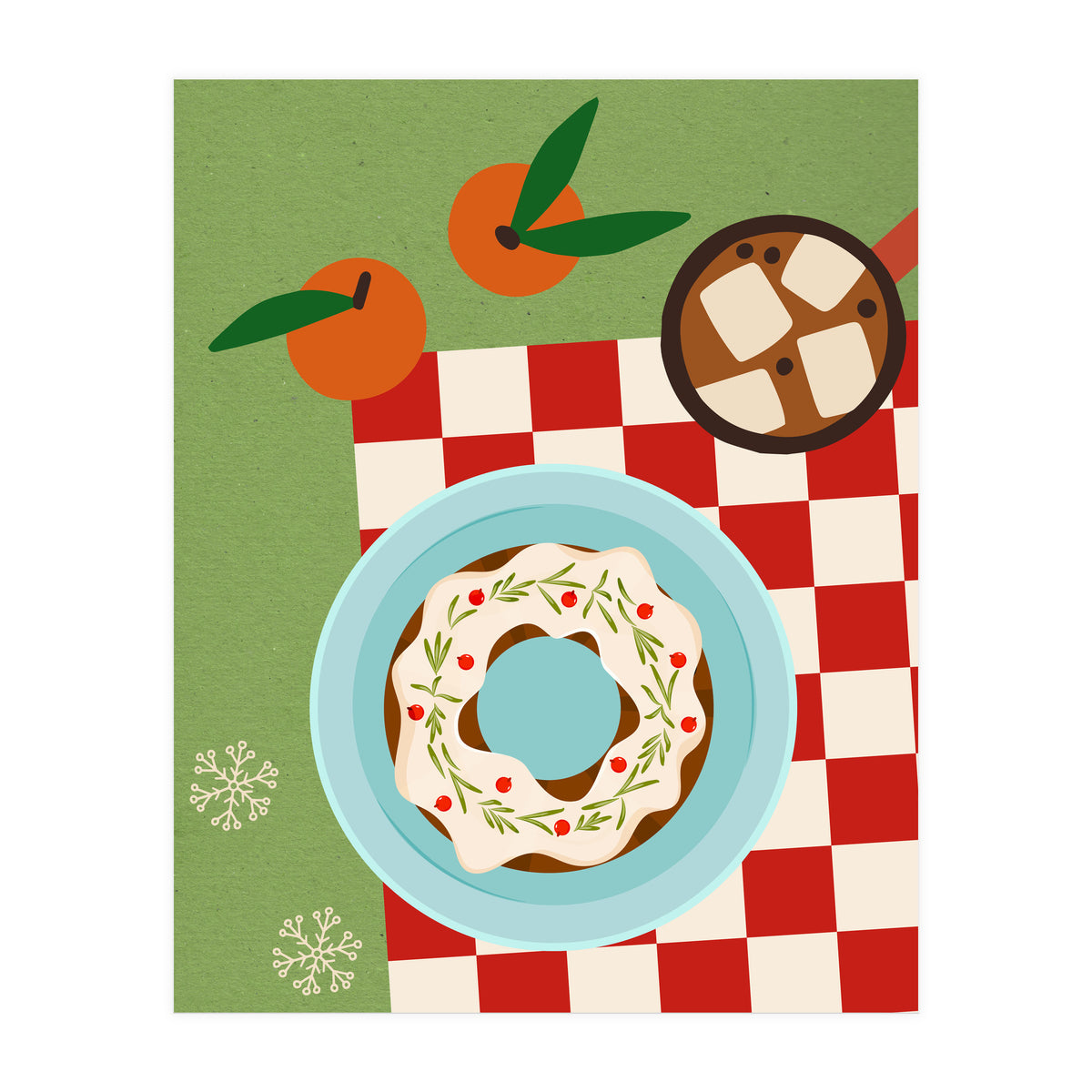 Christmas Wreath Cake (Print Only)