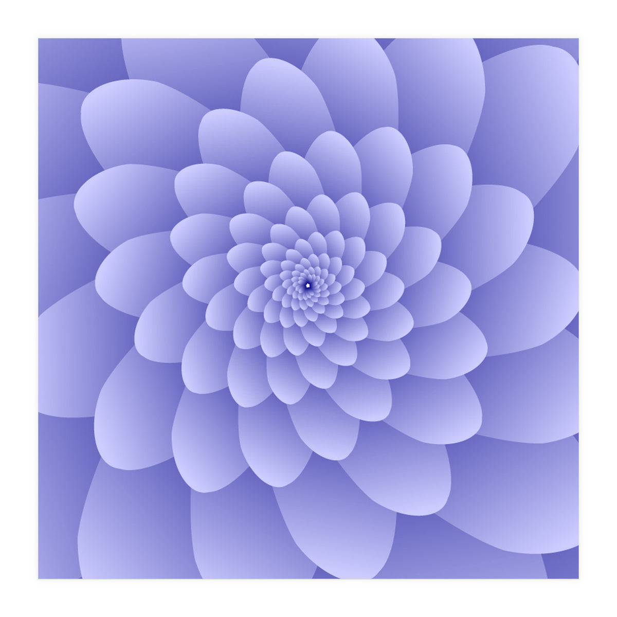 3 D Modern Purple Floral (Print Only)