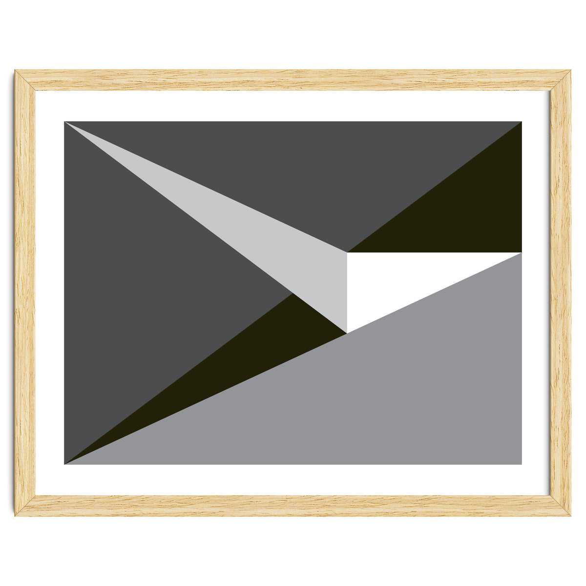 Geometric Shapes No. 73 - black & grey triangles