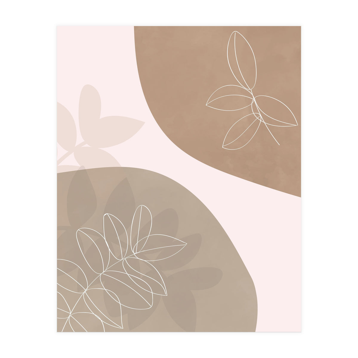 Abstract Neutral Line Art Drawing (Print Only)