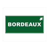 Let`s go to Bordeaux, France! Green road sign (Print Only) thumbnail