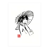 Geisha Umbrella  (Print Only) thumbnail