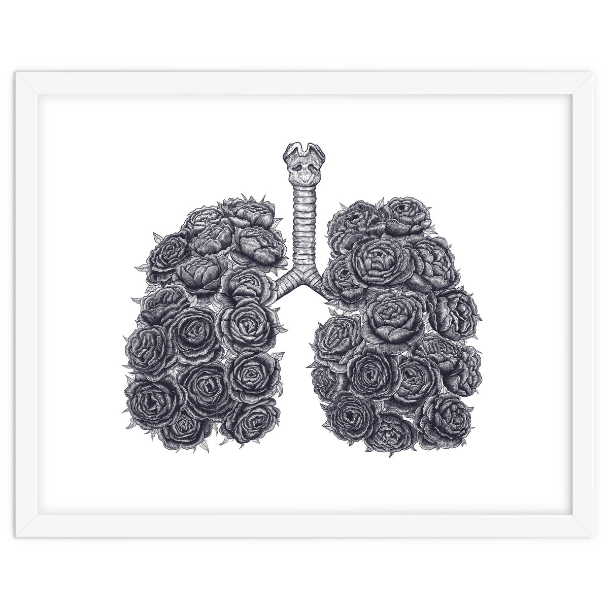 Lungs With Peonies