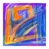 Orange Walking In Blue (Print Only) thumbnail
