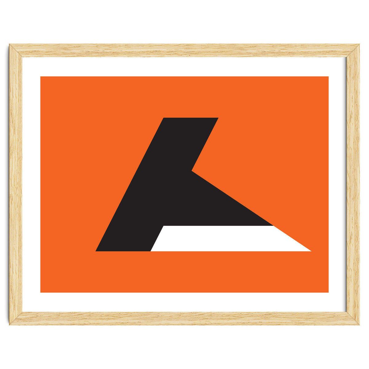 Geometric Shapes No. 79 - orange & black