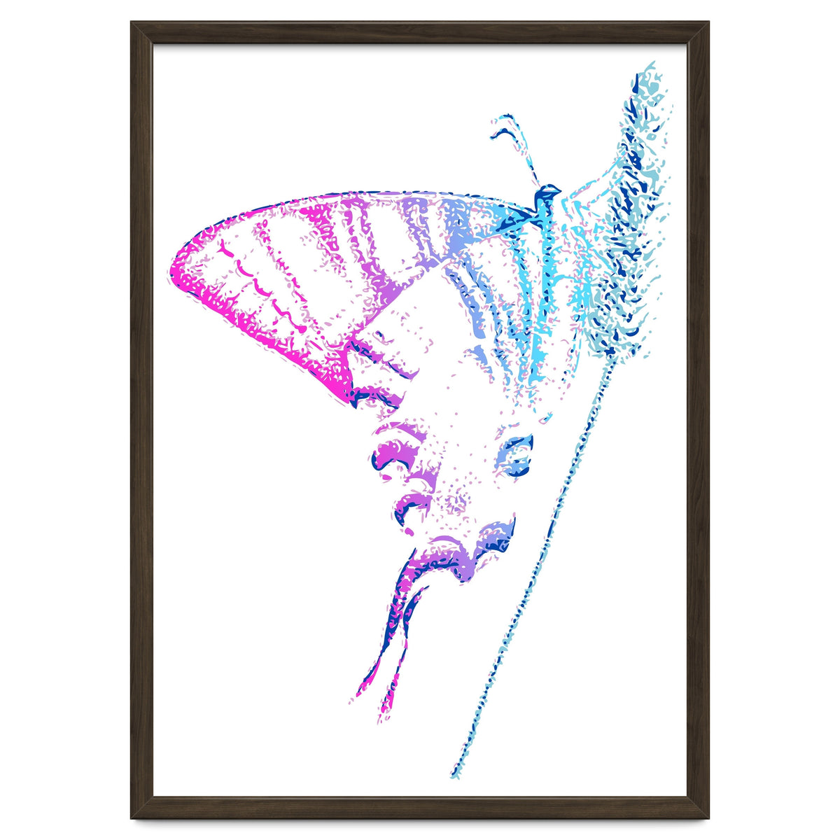 Swallowtail On Grass in Pinquoise