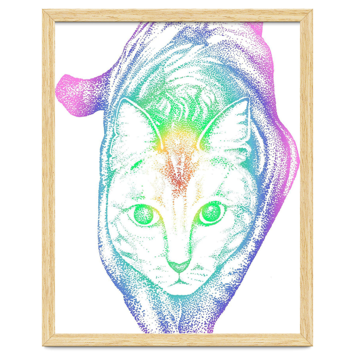 Rainbow Pastel Cat