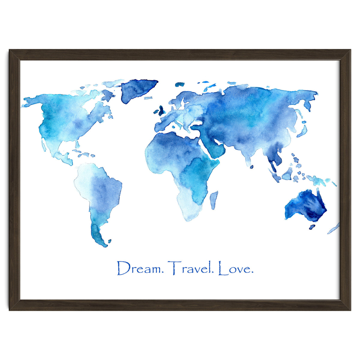 Dream. Travel. Love || watercolor