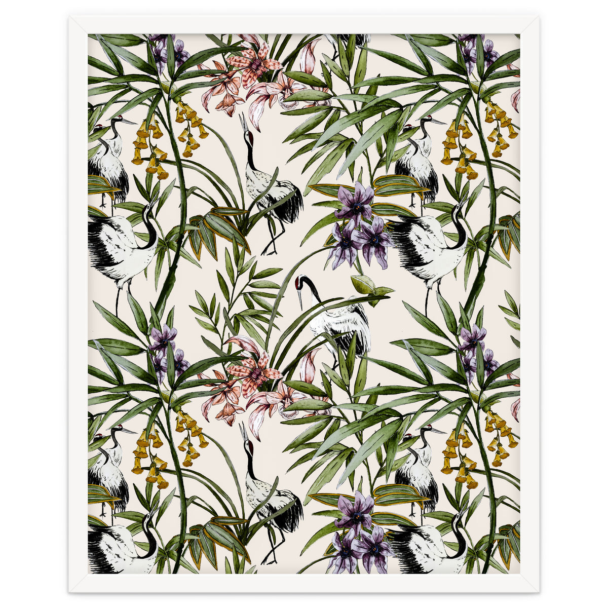 Asian crane pattern - 02