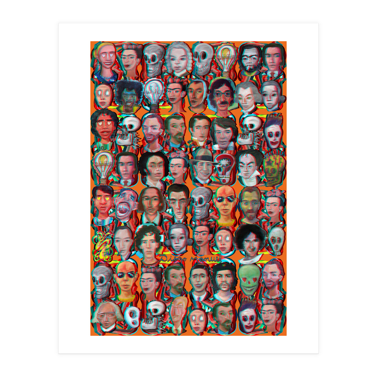 Formas 14 34 3d And Retratos 4 (Print Only)