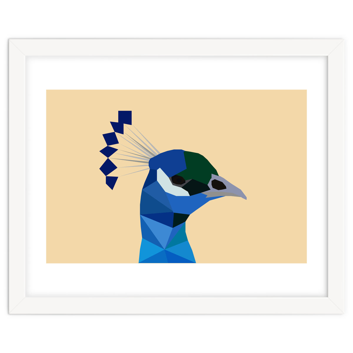 Peacock Low Poly Art