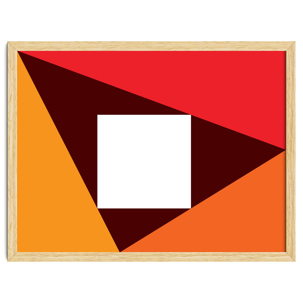 Geometric Shapes No. 23 - red & orange