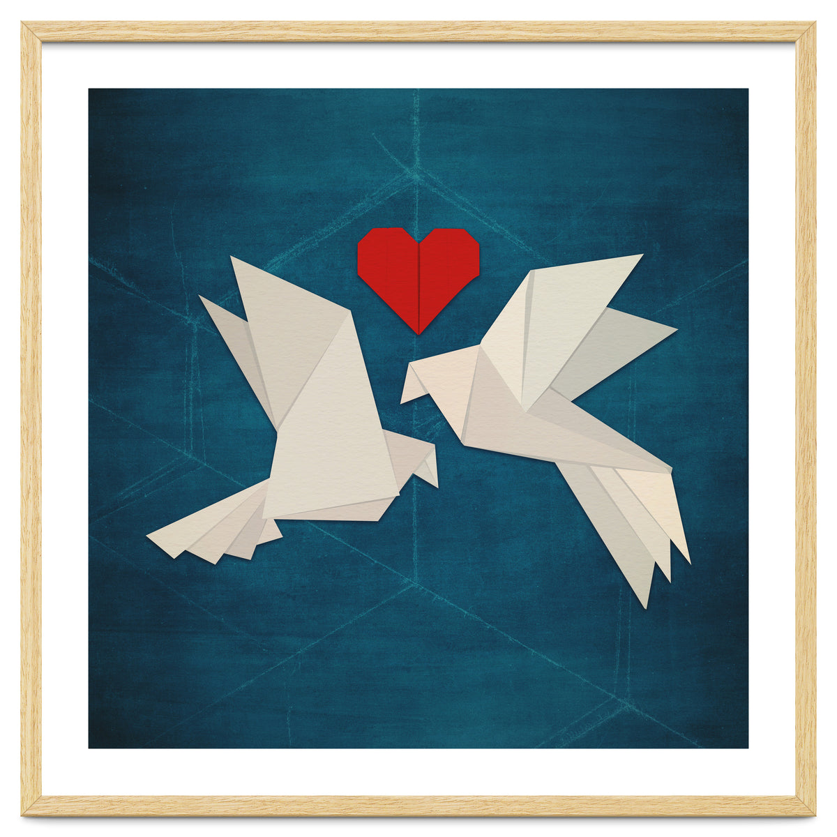 Origami love birds