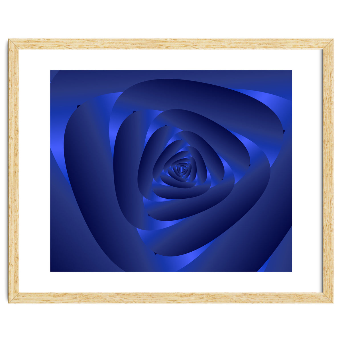 Blue Color Rose Spiral Pattern