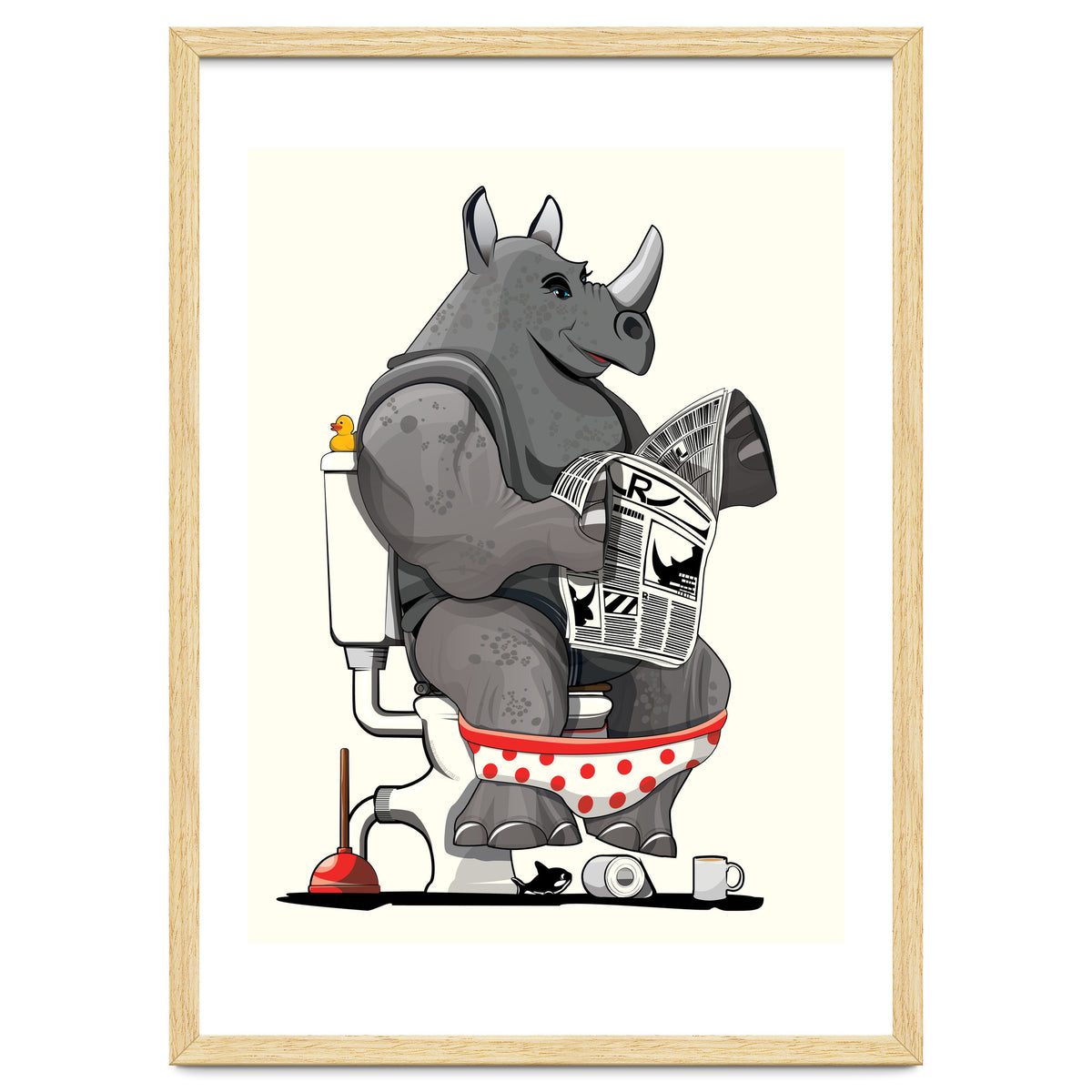 Rhinoceros on the Toilet, Funny Bathroom Humour