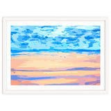 Sunset On The Shore | Beach Pastel Scenic Nature | Sea Ocean Landscape Painting thumbnail