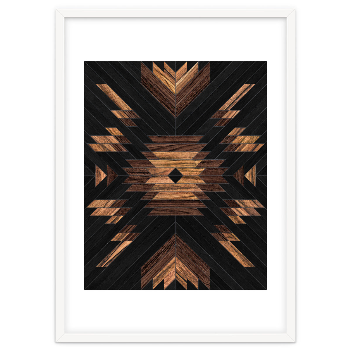 Urban Tribal Pattern No.7 - Aztec - Wood