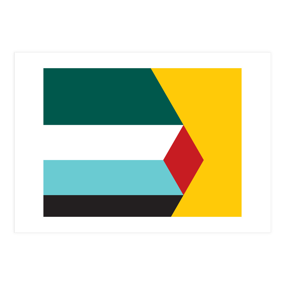 Geometric Shapes No. 43 - yellow & green (Print Only)