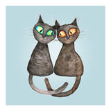 Two cute loving cats (Print Only) thumbnail