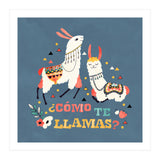 Llama With Cactus Como Te Llamas Spanish Saying 2 (Print Only) thumbnail