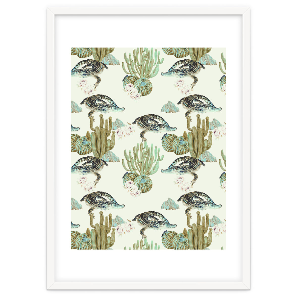 Crocodile pattern on the cactus