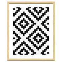 Urban Tribal Pattern No.18 - Aztec - Black and White Concrete