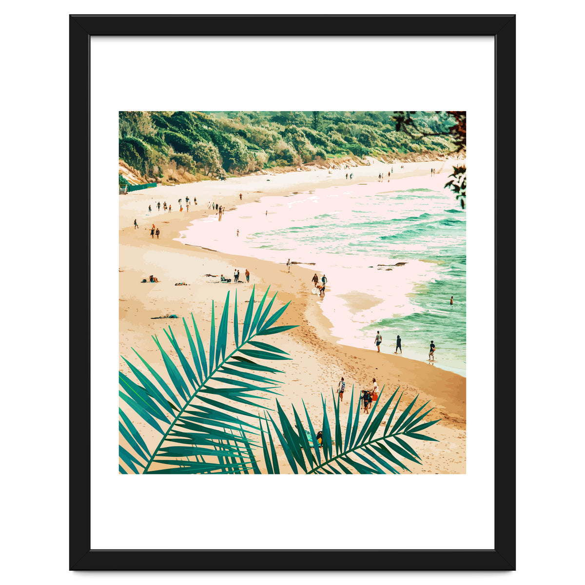 Beach Weekend | Pastel Ocean Sea Tropical Travel | Scenic Sand Palm People Boho Vacation