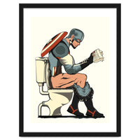 Captain America on the Toilet, funny bathroom humour