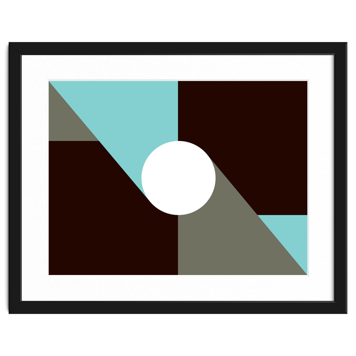 Geometric Shapes No. 29 - baby blue & grey