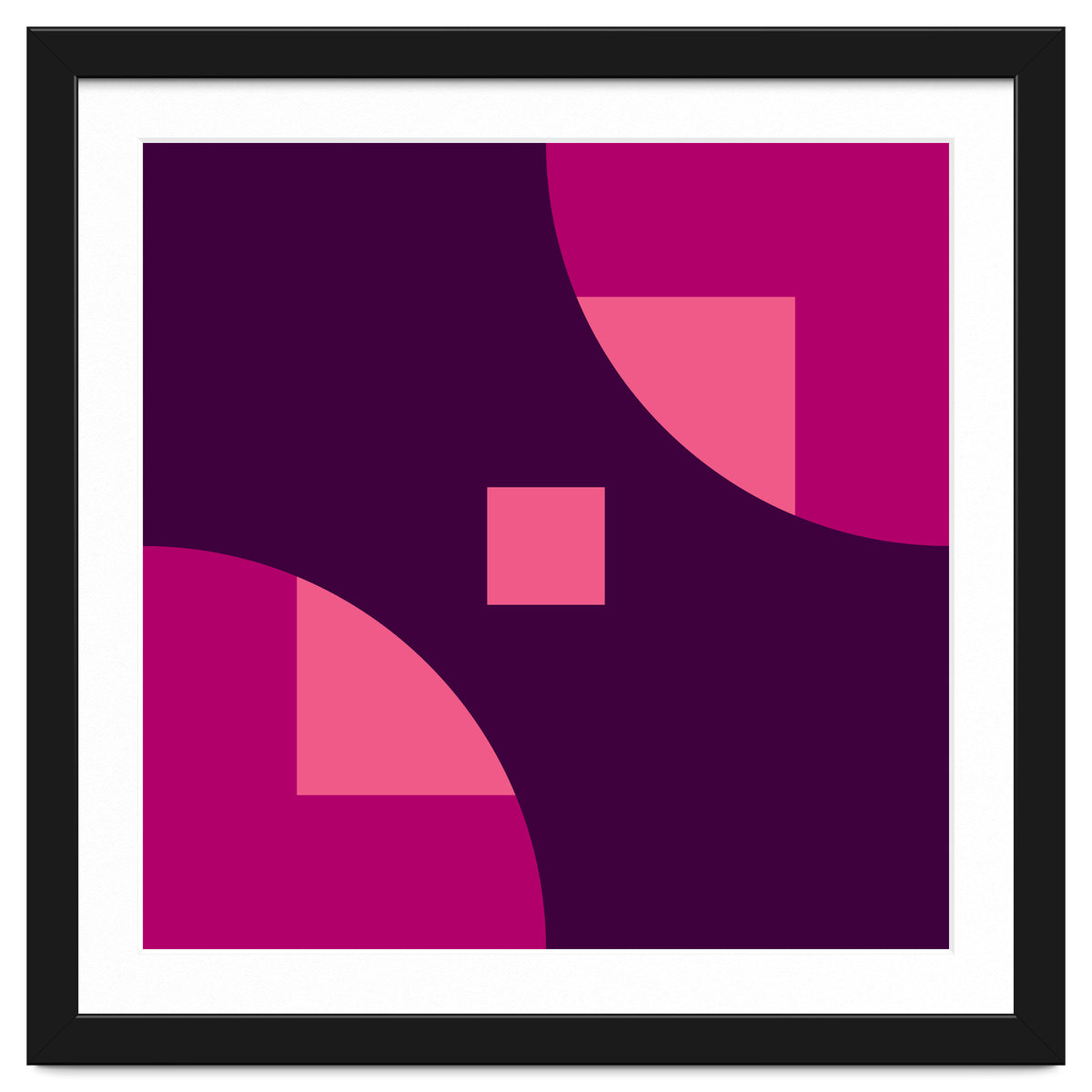 Geometric Shapes No. 1 - purple & pink squares
