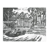 Jaguar C-Type Classic Le Mans Ink Drawing (Print Only) thumbnail