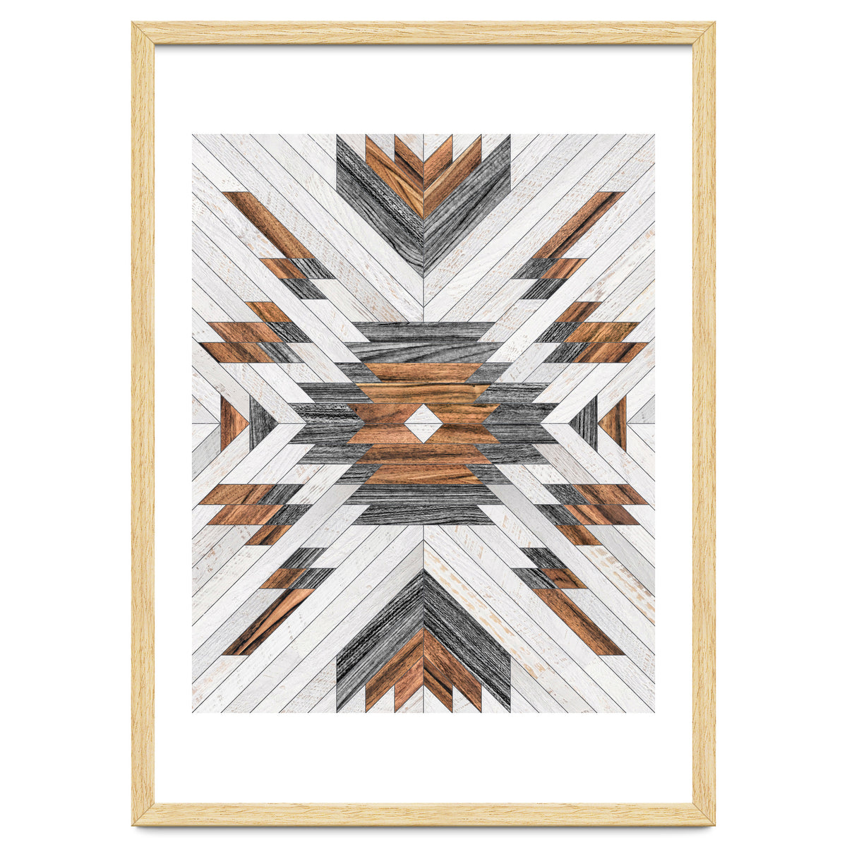 Urban Tribal Pattern No.8 - Aztec - Wood
