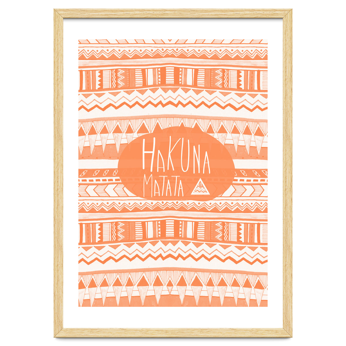 Hakuna Matata Orange Art Print