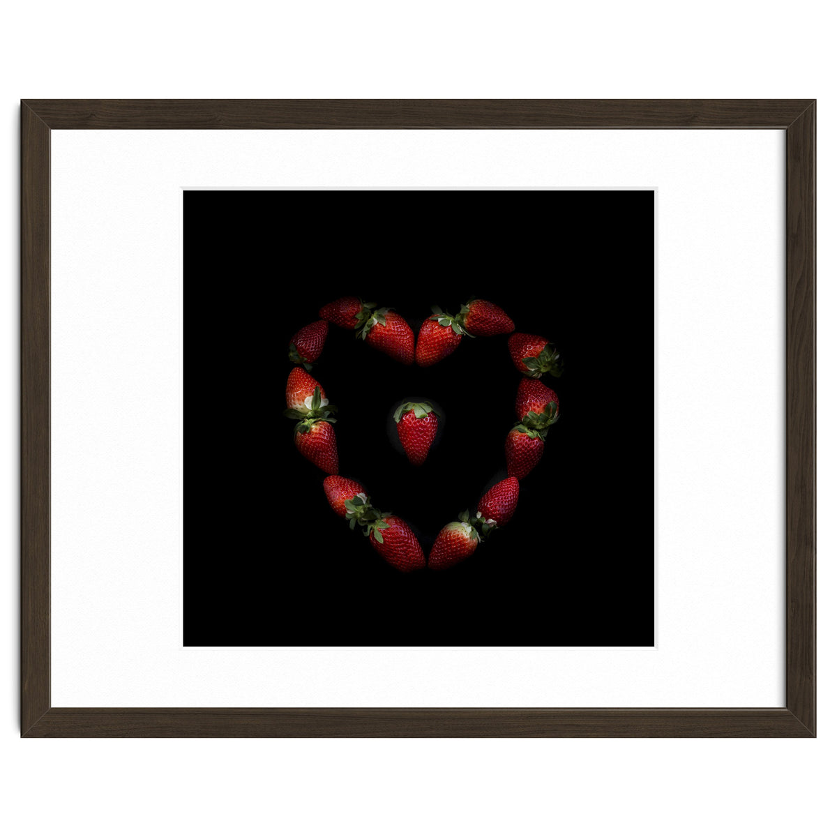 Heart of strawberries