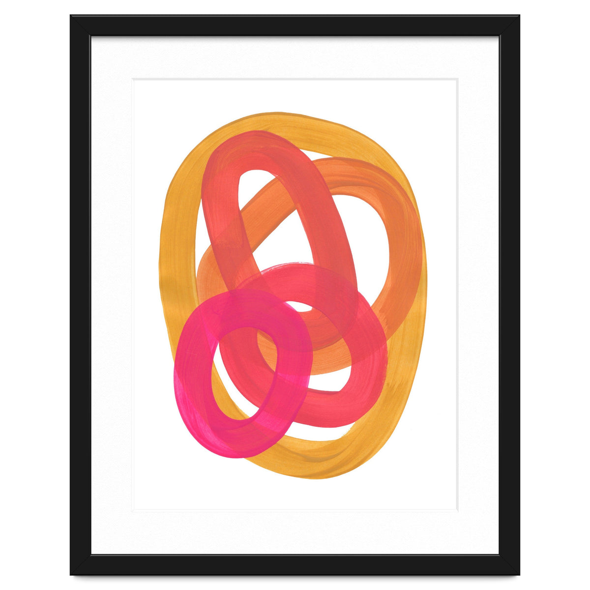 Warm Candy Colors Magenta Yellow Nesting Circles Ombre