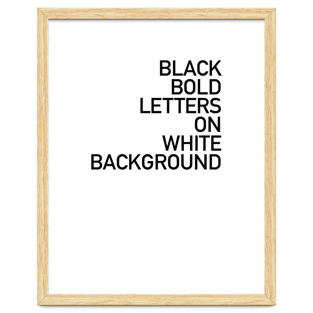BLACK BOLD LETTERS