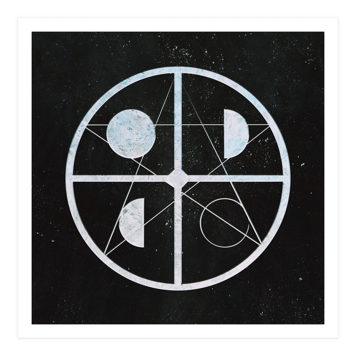 Pentagram moon phases (Print Only)