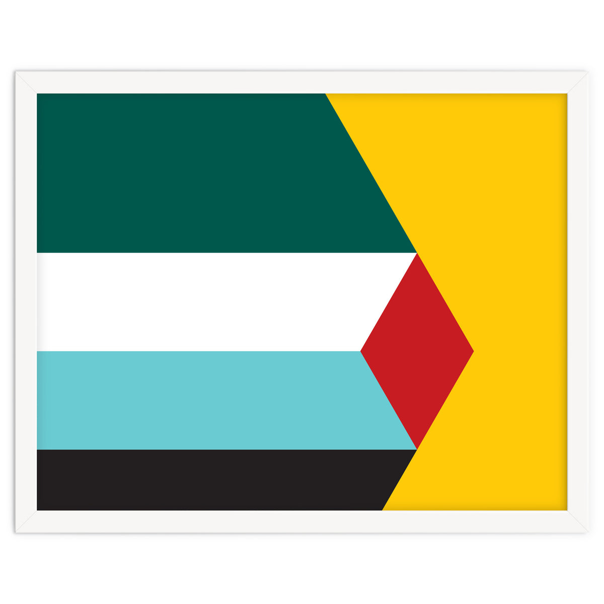 Geometric Shapes No. 43 - yellow & green