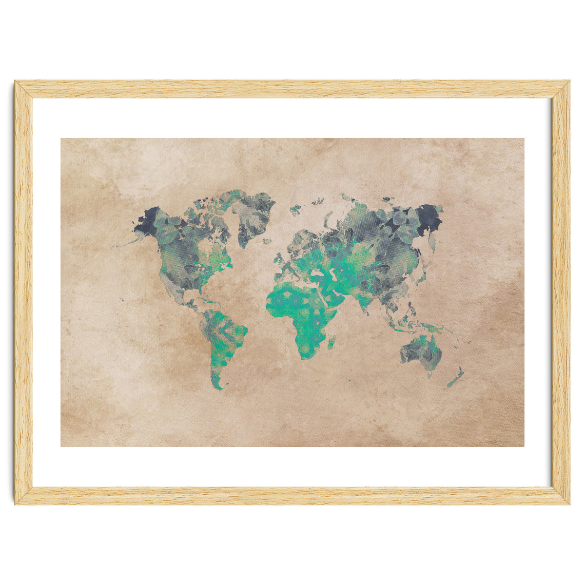 world map green
