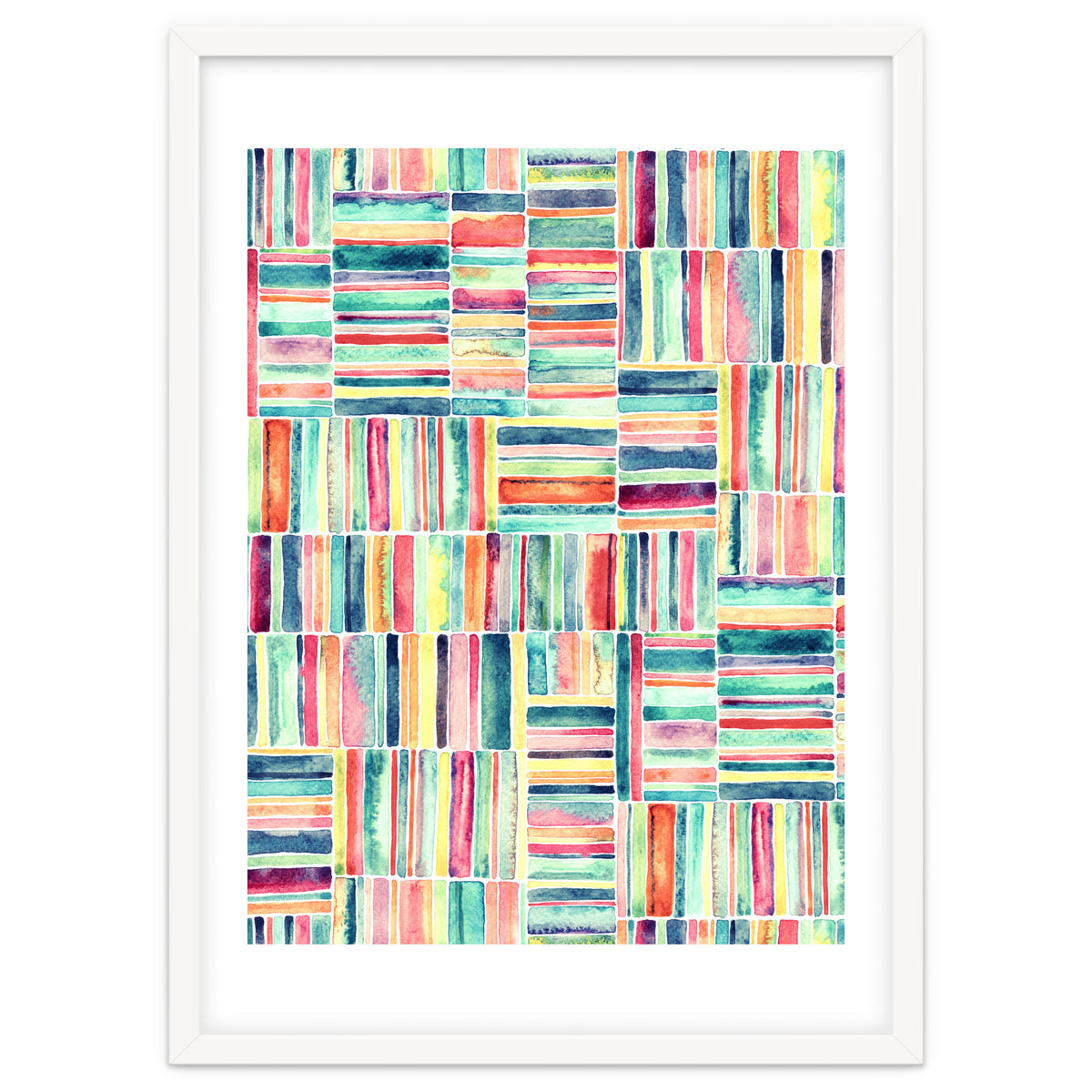 Retro Beach Chair Pastel Watercolor Stripes