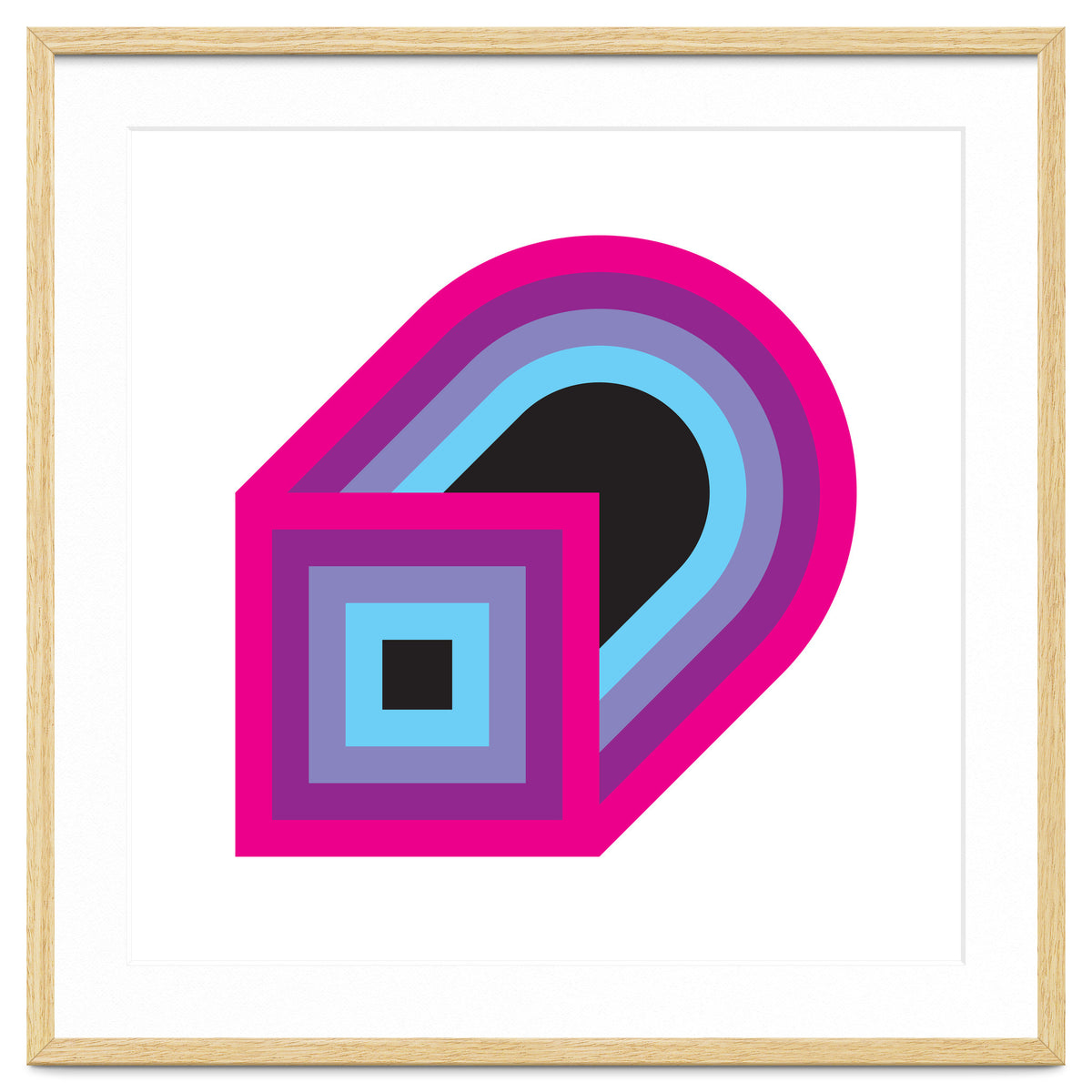 Geometric Shapes No. 41 - purple, blue & lilac