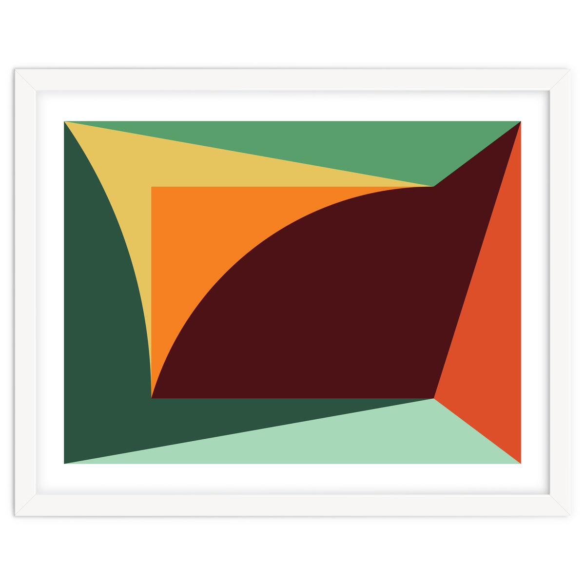 Geometric Shapes No. 18 - orange, green & purple