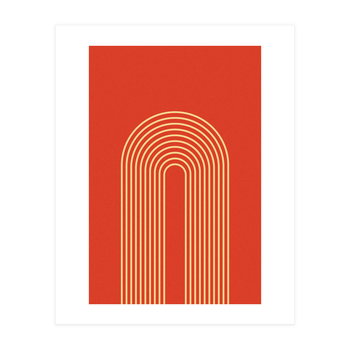 Rainbow Lines Mid Century Geometric Art (Print Only)