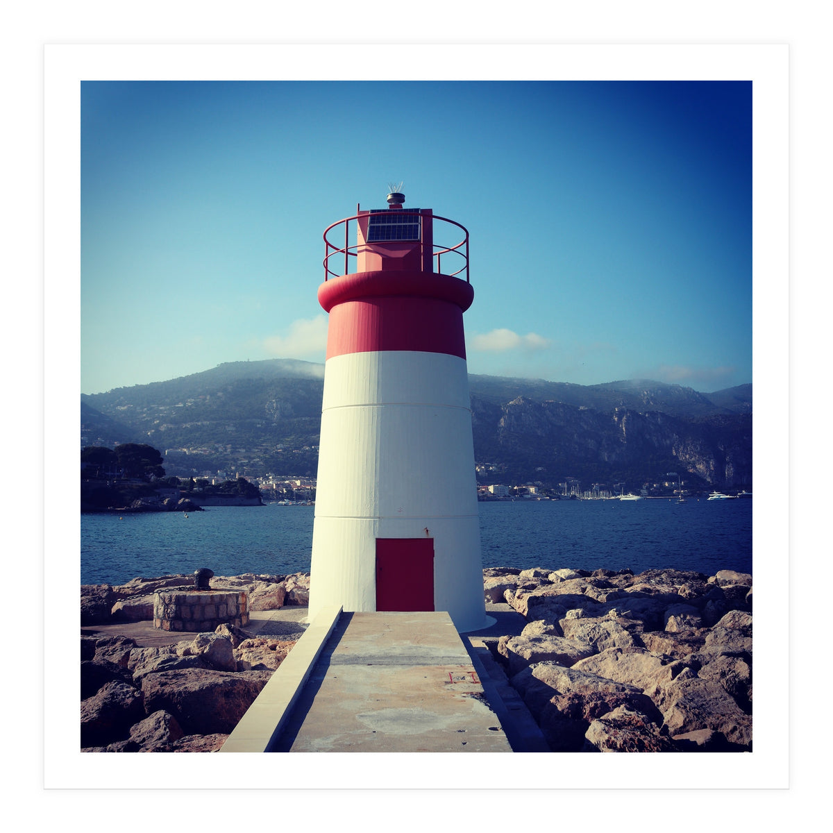 Red and white lighthouse (Print Only)