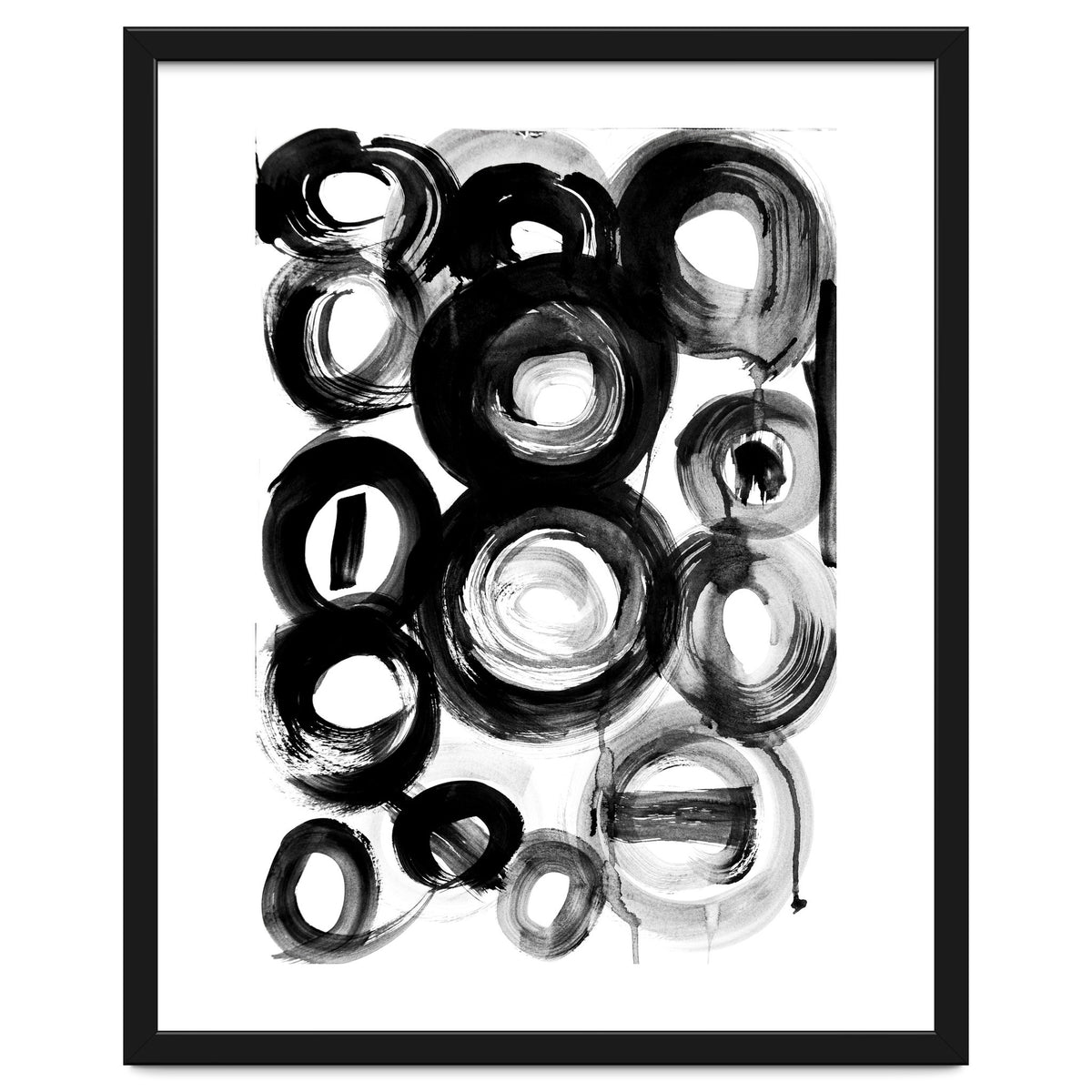 Black and White Ink Circles