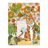 Tiger in Groovy Laundry Room (Print Only) thumbnail